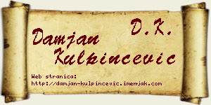 Damjan Kulpinčević vizit kartica